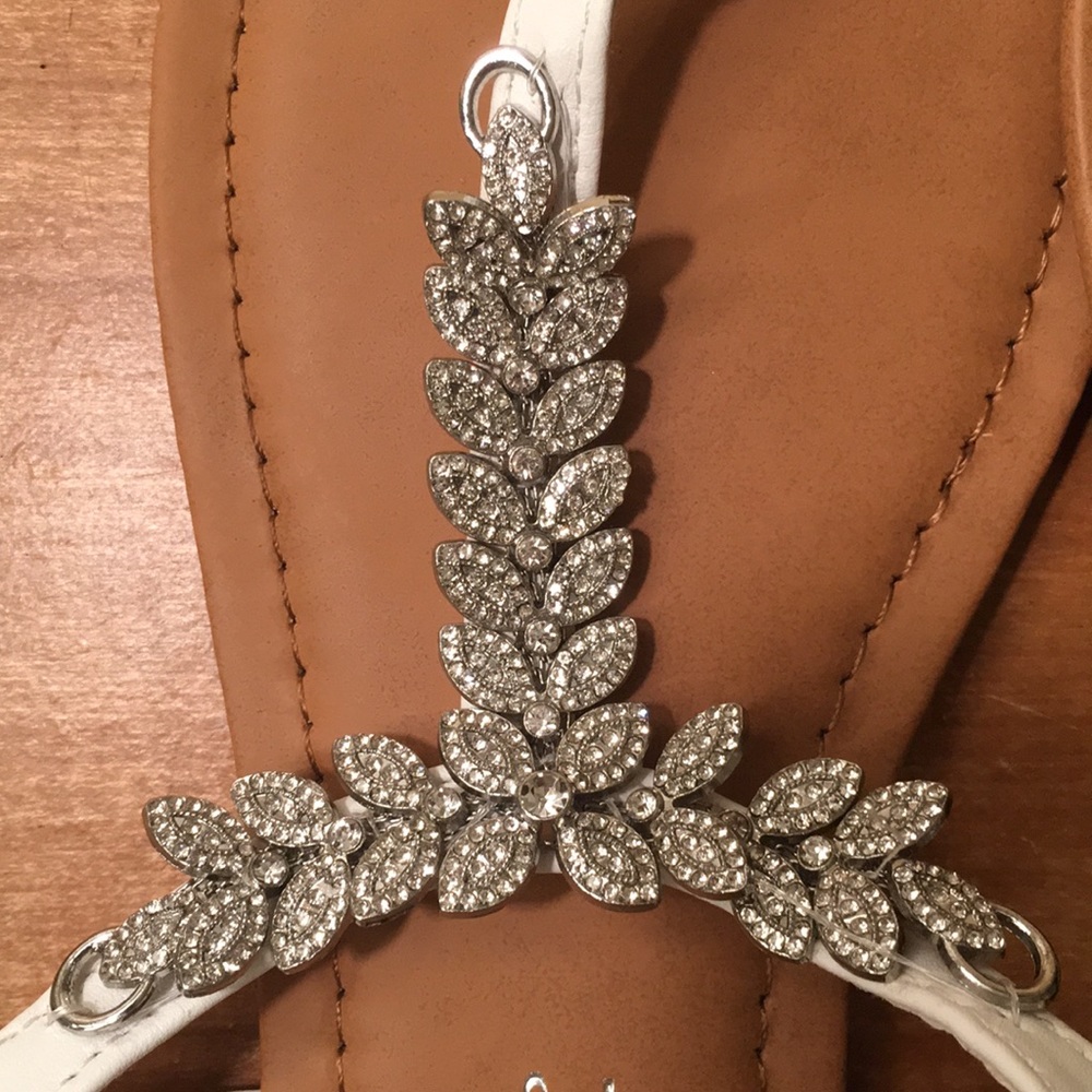 NWOT Embellished Strap Sandals - great for brides! - Picture 3 of 3